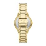 Armani Exchange A|X Three-Hand Gold-Tone Stainless Steel Watch and Bracelet Gift Set (Model: AX7144SET)