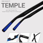 MAXJULI Polarized Big Sunglasses for Men Women with Big Heads UV 400 Protection (fit XL size) Black/Blue