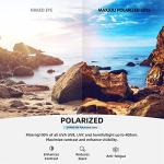 MAXJULI Polarized Big Sunglasses for Men Women with Big Heads UV 400 Protection (fit XL size) Black/Blue