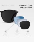 WearMe Pro WMP Eyewear - Men's Polarized Modern Rounded Square Sunglasses