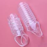 WOHUTAR ㅤReusable Sleeves 5909 Girth for Men Extender Enlarger Extension Enhancer Ball Stretch Sleeve Girth Best Gift-Transparent/2Pcs