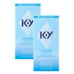 K-Y Liquid Classic Water-Based Body Friendly Formula 2.4 Fl Oz Personal Lubricant for Wetter Sex for Men, Women and Couples & Safe to Use with Latex Condoms (2 Pack)