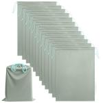 Weewooday 12 Pcs Satin Adult Toy Bags with Drawstring Silk Adult Game Toy Storage Multi Purpose Foldable Pouch Lightweight Gift Organizer for Women Men(Light Green,15.75 x 11.81 Inch)