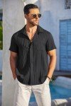 COOFANDY Men’s Casual Short Sleeve Linen Shirt