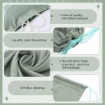 Weewooday 12 Pcs Satin Adult Toy Bags with Drawstring Silk Adult Game Toy Storage Multi Purpose Foldable Pouch Lightweight Gift Organizer for Women Men(Light Green,15.75 x 11.81 Inch)