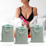 Weewooday 12 Pcs Satin Adult Toy Bags with Drawstring Silk Adult Game Toy Storage Multi Purpose Foldable Pouch Lightweight Gift Organizer for Women Men(Light Green,15.75 x 11.81 Inch)