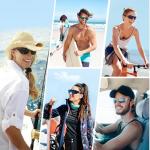 Duduma Polarized Sports Sunglasses for Men Women Running Cycling Fishing Golf Driving Shades Sun Glasses Tr90 (White/Blue)