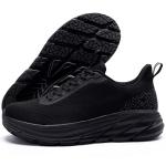 Grand Attack Road Running Shoes for Men with Superior Cushioned Comfort Lightweight Mens Walking Shoes Non-Slip Breathable Athletic Tennis Cross-Training Shoes Rugby Sneakers Black Size 11.5