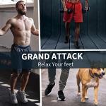 Grand Attack Road Running Shoes for Men with Superior Cushioned Comfort Lightweight Mens Walking Shoes Non-Slip Breathable Athletic Tennis Cross-Training Shoes Rugby Sneakers Black Size 11.5