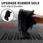 Grand Attack Road Running Shoes for Men with Superior Cushioned Comfort Lightweight Mens Walking Shoes Non-Slip Breathable Athletic Tennis Cross-Training Shoes Rugby Sneakers Black Size 11.5