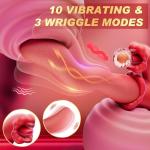 2025 New Portable Vibrador with 10-Function Rechargeable Handheld Mini Vibrateir for Women Men Couples Today Adult Panties Vibrate Panties Controller for Her S (Red)