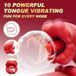 2025 New Portable Vibrador with 10-Function Rechargeable Handheld Mini Vibrateir for Women Men Couples Today Adult Panties Vibrate Panties Controller for Her S (Red)