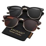 KALIYADI Polarized Sunglasses for Men and Women Semi-Rimless Frame Driving Sun glasses UV Blocking