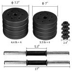 Yaheetech Dumbbell Weight Set of 2 Dumbbell Exercise Equipment Suitable for Women & Men Strength Training Total Weight 33LB