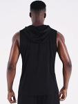 NELEUS Men's Workout Tank Tops Sleeveless Running Shirts with Hoodie,5098,3 Pack,Black/Black/Black,3XL