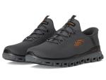 Skechers Men's Glide-Step Noxus Hands Free Slip-in Sneaker,Charcoal/Orange,11