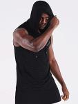 NELEUS Men's Workout Tank Tops Sleeveless Running Shirts with Hoodie,5098,3 Pack,Black/Black/Black,3XL