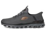 Skechers Men's Glide-Step Noxus Hands Free Slip-in Sneaker,Charcoal/Orange,11