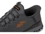 Skechers Men's Glide-Step Noxus Hands Free Slip-in Sneaker,Charcoal/Orange,11