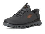 Skechers Men's Glide-Step Noxus Hands Free Slip-in Sneaker,Charcoal/Orange,11