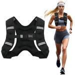 Poudee Weighted Vest, 6LB Weight Vest for Men Women, Body Weight Vests Adjustable with Reflective Stripe for Strength Training, Running, Training Workout, Jogging, Walking - 6LB