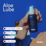 Dame Products Aloe Lube, Water Based Personal Lubricant for Women, Men & Couples, Organic Aloe Vera Lubricant for Privacy & Toys, Natural pH Balanced Water Based Lube, Condom & Adult Toy Safe, 4 Fl Oz