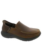 Skechers Mens Parson - Oswin Slip-in Moccasin, Brown, 9 US