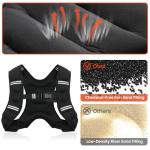 Poudee Weighted Vest, 6LB Weight Vest for Men Women, Body Weight Vests Adjustable with Reflective Stripe for Strength Training, Running, Training Workout, Jogging, Walking - 6LB