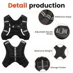 Poudee Weighted Vest, 6LB Weight Vest for Men Women, Body Weight Vests Adjustable with Reflective Stripe for Strength Training, Running, Training Workout, Jogging, Walking - 6LB
