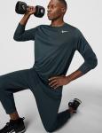 Nike Men's Dri-Fit Legend Long-Sleeve Fitness Top, Seaweed/Matte Silver, Small