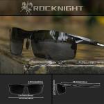 ROCKNIGHT Driving Polarized Sunglasses Men UV Protection HD Golf Fishing Sports