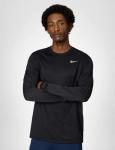 Nike Men's Dri-Fit Legend Long-Sleeve Fitness Top, Black/Matte Silver, 2XL