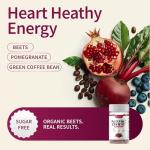 Snap Supplements Nitric Oxide Gummies - Beet Root Extract 300mg, Sugar Free Beetroot Supplement with Pomegranate Powder for Circulation & Natural Energy, 60 Vegan Gummies, Cherry Flavor