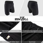 ZENWILL Mens 2 Pack Zip Gym Athletic Shorts, 7" Workout Running Fitness Cotton Training Shorts for Men with Zip Pockets(Black/Light Grey,Medium)