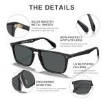 CARFIA Retro Polarized Men's Sunglasses - UV Protection