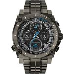Bulova Men's Precisionist Gunmetal Ion-Plated Stainless Steel 8-Hand Chronograph Watch with Blue Accents Style: 98B229