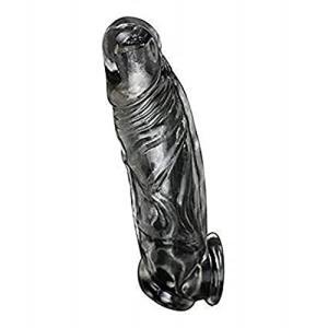 WOHUTAR ㅤReusable Sleeves SK1 Girth for Men Extender Enlarger Extension Enhancer Ball Stretch Sleeve Girth Best Gift-(Black/SK)