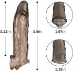 WOHUTAR ㅤReusable Sleeves SK1 Girth for Men Extender Enlarger Extension Enhancer Ball Stretch Sleeve Girth Best Gift-(Black/SK)