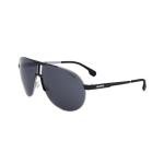 Carrera Men's CA1005/S Pilot Sunglasses, RUTHENIUM BLACK MATTE BLACK/GRAY BLUE, 66 mm