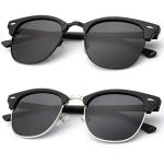 KALIYADI Polarized Sunglasses for Men and Women Semi-Rimless Frame Driving Sun glasses UV Blocking