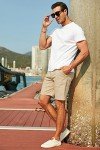 Men's Casual Cotton Athletic Shorts - Khaki
