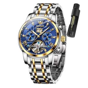 OLEVS Men's Luxury Automatic Skeleton Watch