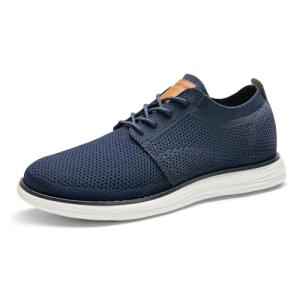 Bruno Marc Men's KnitFlex Breeze Mesh Sneakers Oxfords Lace-Up Lightweight Casual Walking Shoes,Size 10.5,Dark/Blue,GRAND-01