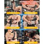 Latest-Gen Twister Arm Trainer, Adjustable Power Spring Workout Bar, Forearm Triceps Chest Exerciser Strengthener, Detachable Portable Home Fitness Equipment for Enhancing Upper Body Muscle