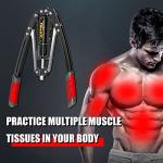 Arm Exercise Equipment Chest Workout - Hydraulic Power Twister 10 Gears Adjustable 22-440lbs,Thick Steel Wear-Resistant, Non-Slip Handle PU Rubber, Workout Equipment Home Gym for Men and Women