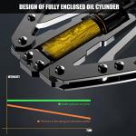 Arm Exercise Equipment Chest Workout - Hydraulic Power Twister 10 Gears Adjustable 22-440lbs,Thick Steel Wear-Resistant, Non-Slip Handle PU Rubber, Workout Equipment Home Gym for Men and Women