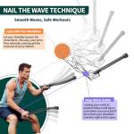 2PCS Ropeless Battle Ropes – Portable Workout Ropes for Home Gym with Non-Slip Gloves, Low-Impact HIIT and Strength Workouts, Home Workout Fitness Equipment for Full-Body Exercise,Men Women