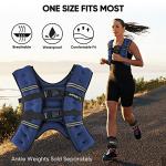 APEXUP 20lbs Weighted Vest Men Women, Weight Vest for Women Workout Equipment for Strength Training Running (Blue)
