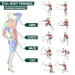 2PCS Ropeless Battle Ropes – Portable Workout Ropes for Home Gym with Non-Slip Gloves, Low-Impact HIIT and Strength Workouts, Home Workout Fitness Equipment for Full-Body Exercise,Men Women