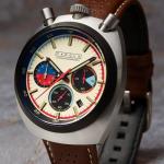 Cadola Men's 42mm Testa Di Toro Chronograph Beige Burnout Watch with Leather Strap CD-1058-04